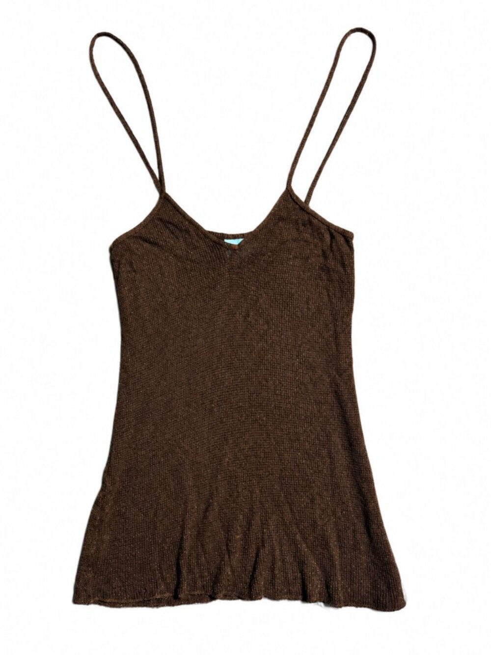 Damsel Women's Brown Shimmer Knit Camisole Top - Size M
